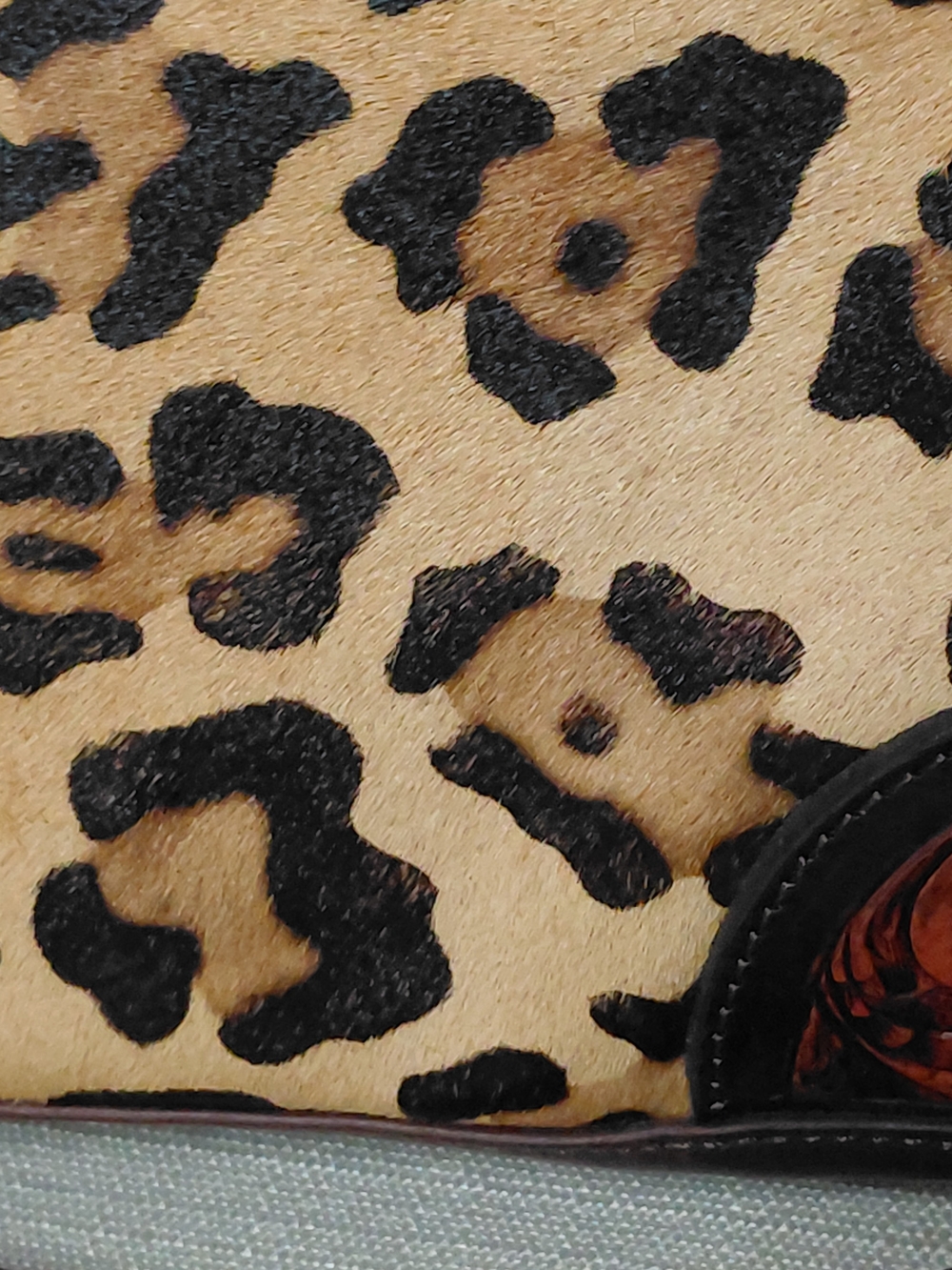 American Darling Brown Tooled Leather & Leopard Hair On *Concealed Carry Bag NWT - Picture 2 of 16